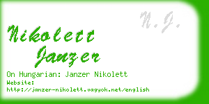 nikolett janzer business card